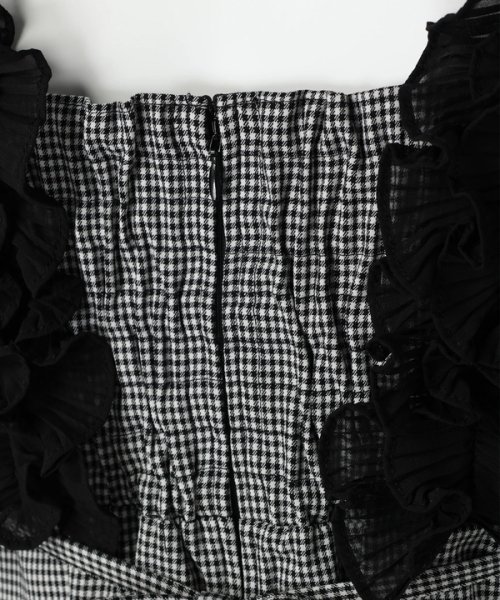 ショルダーフリルIラインワンピース 予めご了承ください