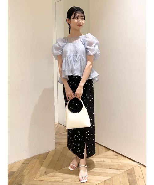 ペプラムチュニックブラウス 予めご了承ください