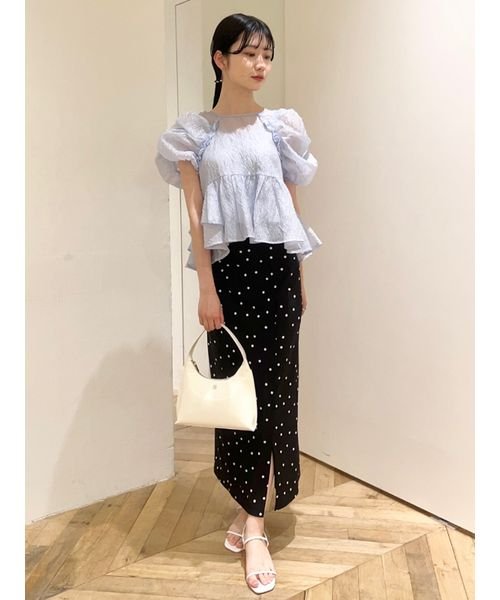 ペプラムチュニックブラウス 予めご了承ください