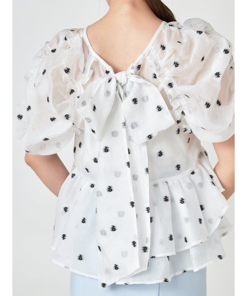 ペプラムチュニックブラウス 予めご了承ください