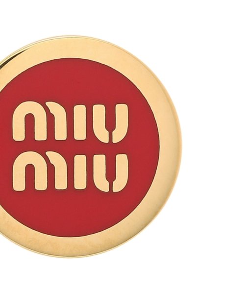 MIUMIU(ミュウミュウ)/ミュウミュウ ピアス エナメルメタルピアス ロゴ レッド ゴールド レディース MIU MIU 5JO912 2F6T F0011/img02
