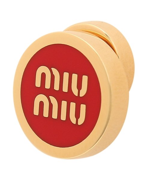 MIUMIU(ミュウミュウ)/ミュウミュウ ピアス エナメルメタルピアス ロゴ レッド ゴールド レディース MIU MIU 5JO912 2F6T F0011/img06