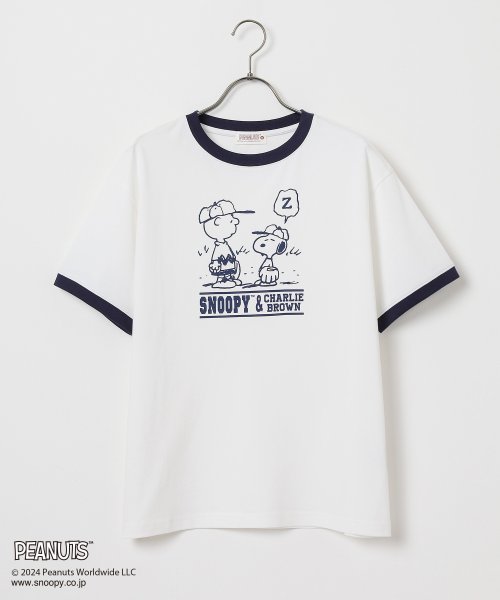 Honeys(ハニーズ)/スヌーピー／Ｔシャツ トップス Tシャツ カットソー リンガーTシャツ プリントT /img03