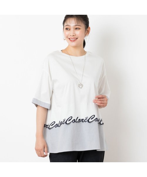MISSEL(ミゼール)/ロゴ刺繍コットンTシャツ/img01