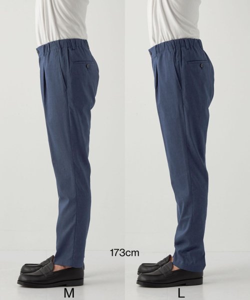 TORAY ドライ ポリエステル 1プリーツ イージーパンツ － セットアップ対応 ストレッチ 吸水速乾 マルチ機能 － B89 W72 H88 TORAY 吸水速乾