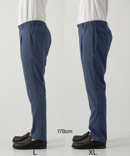 TORAY ドライ ポリエステル 1プリーツ イージーパンツ － セットアップ対応 ストレッチ 吸水速乾 マルチ機能 － B89 W72 H88 TORAY 吸水速乾