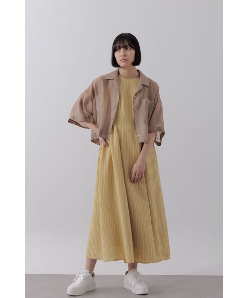 ジャガードストライプワンピース 