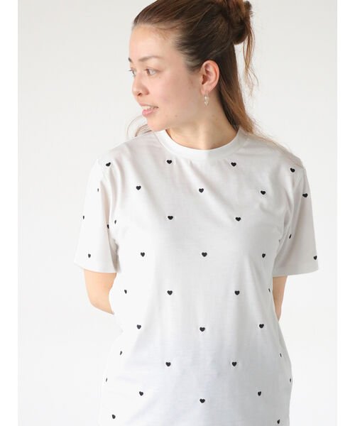 Lugnoncure(ルノンキュール)/【接触冷感】ハート刺繍Tシャツ/img07