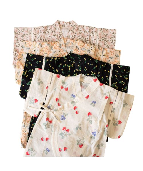 mocmof モクモフ 子供服 女の子 男の子 ロンパース 花柄 ベビー 赤ちゃん 70－90対応 帯付き 浴衣袖 帯付き 浴衣袖ロンパース 花柄 ブラック ア 人気・おすすめ｜使いやすい・旅行におすすめ セール中 全国発送 国内発送対応