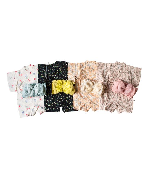 mocmof モクモフ 子供服 女の子 男の子 ロンパース 花柄 ベビー 赤ちゃん 70－90対応 帯付き 浴衣袖 帯付き 浴衣袖ロンパース 花柄 ブラック ア 人気・おすすめ｜使いやすい・旅行におすすめ セール中 全国発送 国内発送対応