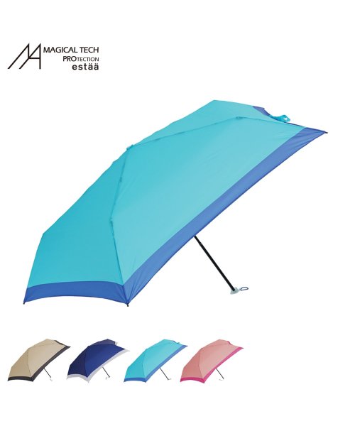 MAGICAL TECH(マジカルテック)/マジカルテック MAGICAL TECH 折りたたみ傘 軽量 雨傘 レディース 55cm スリム コンパクト ヘムボーダー 50 ネイビー ブルー ピンク 10/img01