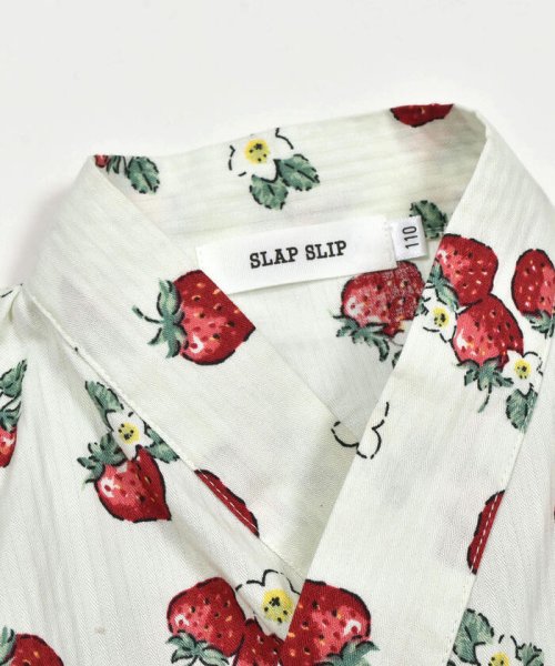 SLAP SLIP(スラップスリップ)/【お揃い】イチゴ花総柄甚平+作り帯セット(80~130cm)/img09