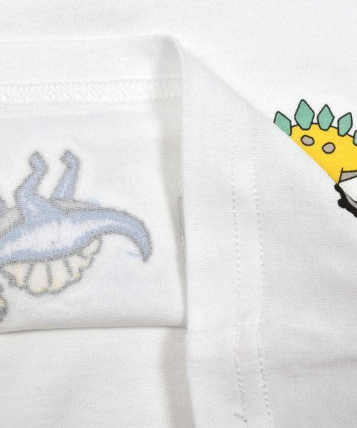 SLAP SLIP(スラップスリップ)/恐竜昆虫海のいきものいろんなモチーフ渋滞プリントラグランスリーブ半袖Tシャツ(8/img07