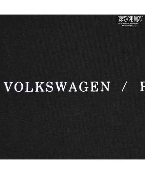  PEANUTS( ピーナッツ)/スヌーピー Tシャツ 半袖 フォルクスワーゲン トップス 大人 車 フォト プリント SNOOPY PEANUTS Volkswagen ブラック LL/img03