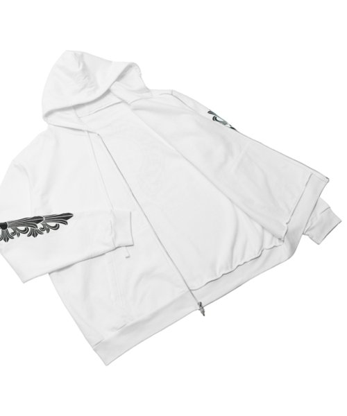 クロムハーツ パーカー フーディー ホワイト メンズ CHROME HEARTS 164227 WHT CHROME HEARTS クロムハーツ パーカー フーディー ホワイト メンズ