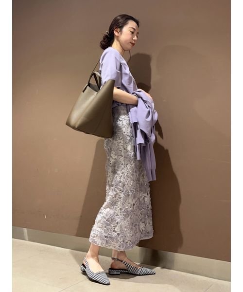 シアーモチーフファブリックストレートスカート 予めご了承ください