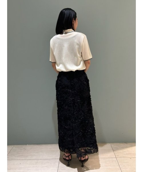 シアーモチーフファブリックストレートスカート 予めご了承ください