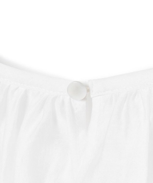 シアーオーガンジーマチフレア ブラウス ：model 168cm