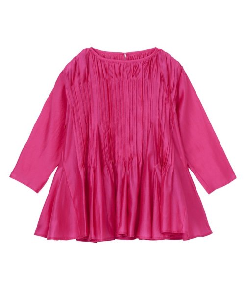 シアーオーガンジーマチフレア ブラウス ：model 168cm