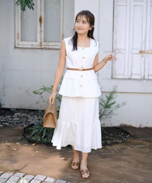 《曽田茉莉江コラボ》“涼しげ”華やぎジレブラウス 