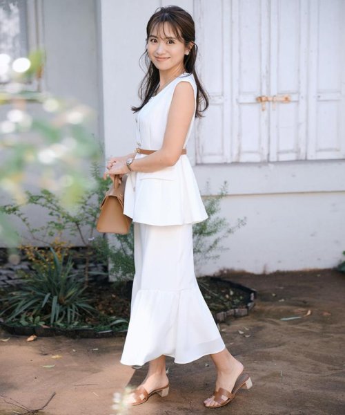 《曽田茉莉江コラボ》“涼しげ”華やぎジレブラウス 