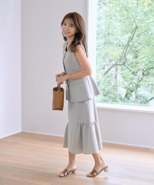 《曽田茉莉江コラボ》“涼しげ”華やぎジレブラウス 