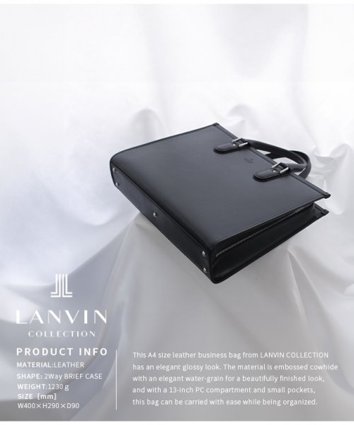 LANVIN COLLECTION(ランバン コレクション)/ランバンコレクション ビジネスバッグ ブリーフケース メンズ ブランド レザー 本革 A4 PC 13インチ 2WAY LANVIN COLLECTION 28/img02