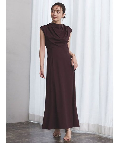 フロントドレープジャージーワンピース 着丈 バスト ウエスト ヒップ
