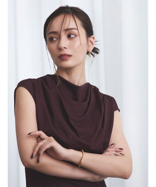 フロントドレープジャージーワンピース 着丈 バスト ウエスト ヒップ