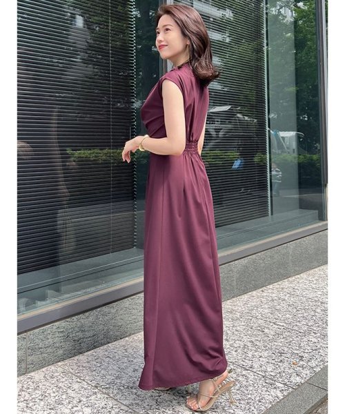 フロントドレープジャージーワンピース 着丈 バスト ウエスト ヒップ