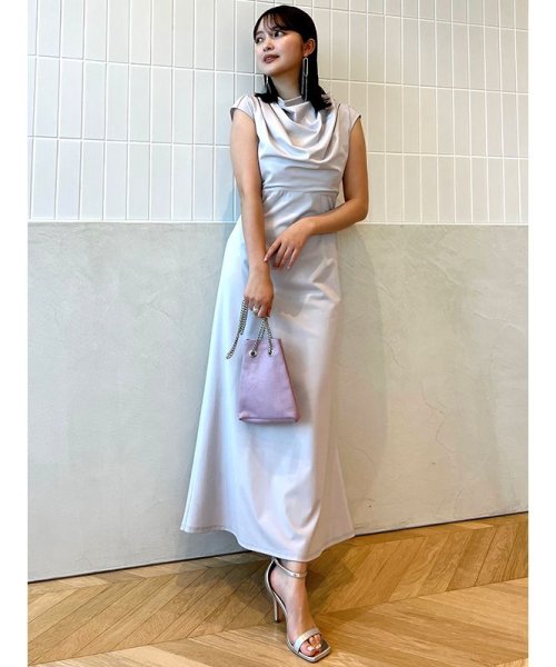 フロントドレープジャージーワンピース 着丈 バスト ウエスト ヒップ