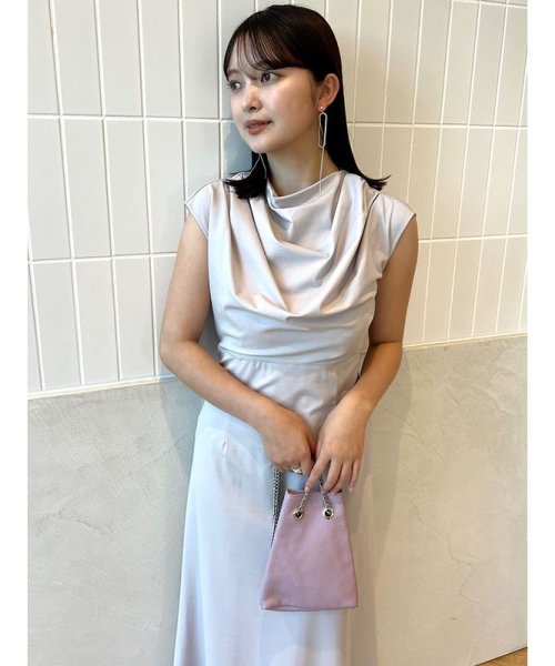 フロントドレープジャージーワンピース 着丈 バスト ウエスト ヒップ