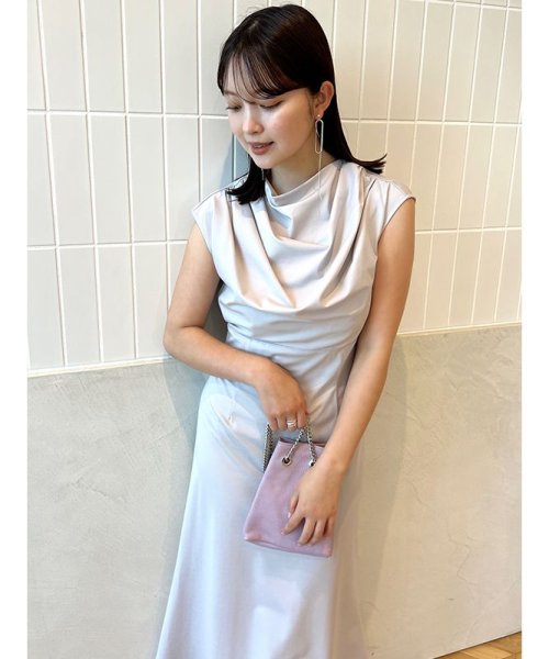 フロントドレープジャージーワンピース 着丈 バスト ウエスト ヒップ