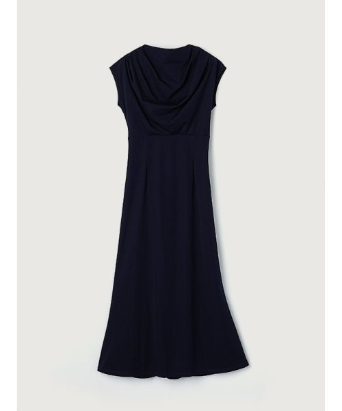 フロントドレープジャージーワンピース 着丈 バスト ウエスト ヒップ