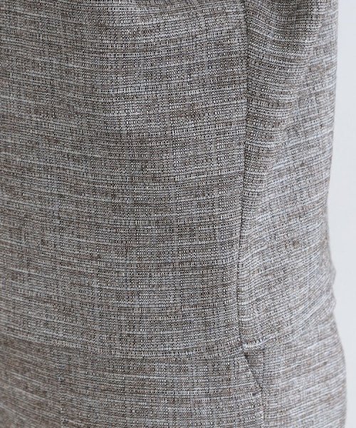 【洗える／日本製／SETUP可能】サマーツィード コンパクトブラウス 