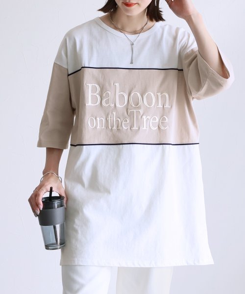 reca(レカ)/配色切替ビッグロゴ刺繍Tシャツ(on4643556)/img02