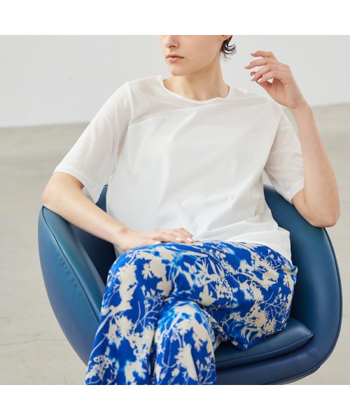 シルエットフラワーワイドパンツ 