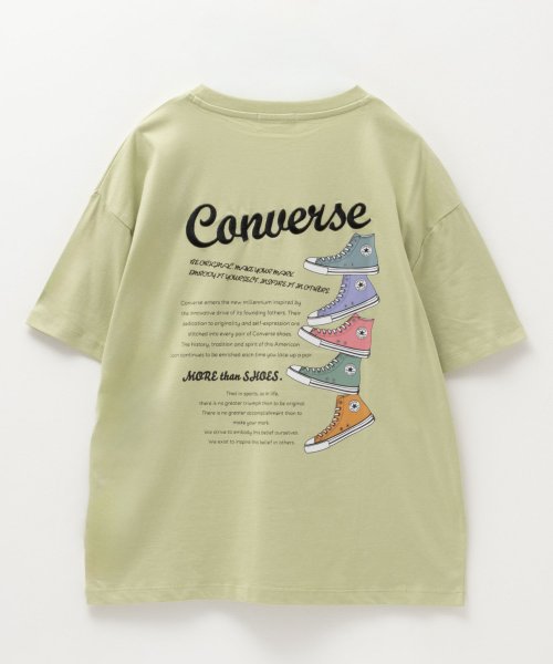 MAC HOUSE(women)(マックハウス（レディース）)/CONVERSE コンバース バックロゴ刺繍シューズプリントTシャツ 4282－9826/img14