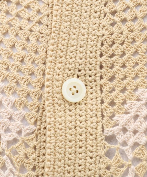 EDIFICE(エディフィス)/LA BOUCLE (ラブークル) hand crochet ニット シャツ/img09
