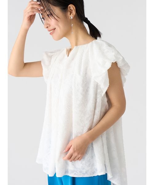 バルーンスリーブチュニックブラウス 予めご了承ください