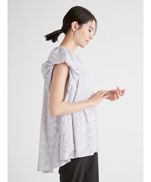 バルーンスリーブチュニックブラウス 予めご了承ください