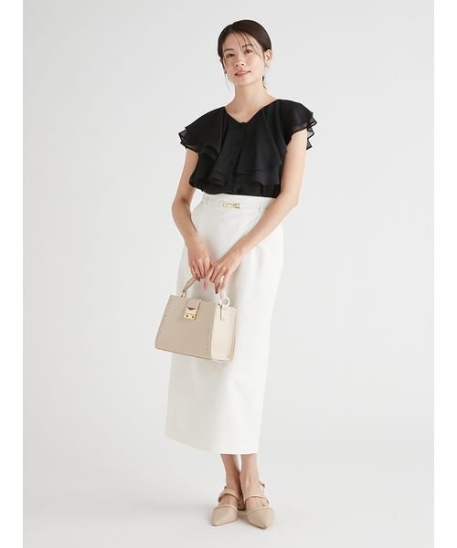 細ベルト付きタイトスカート 予めご了承ください