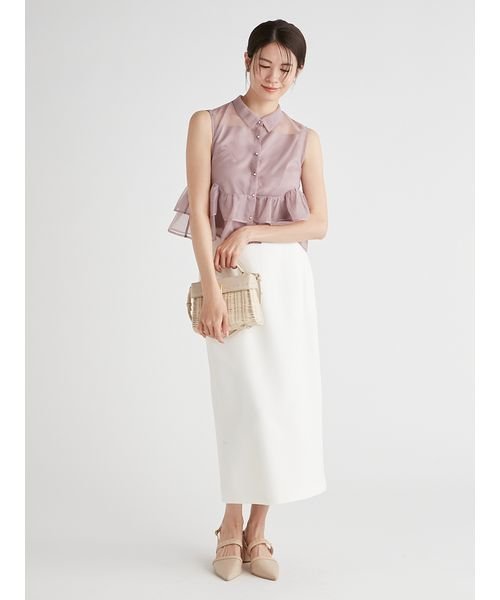 細ベルト付きタイトスカート 予めご了承ください