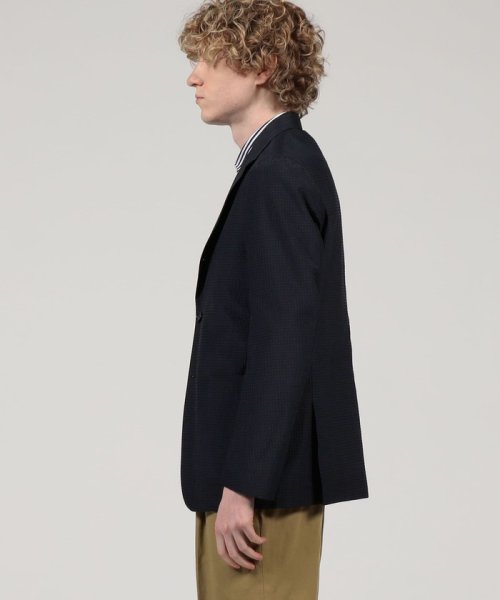 シルクコットンシアサッカー シングルブレステッド3Bジャケット 