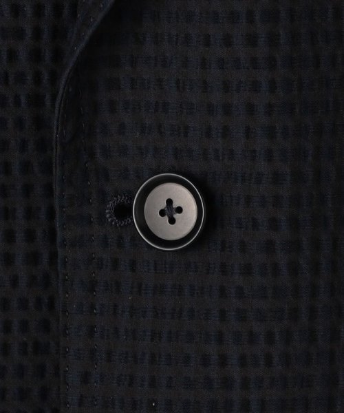 シルクコットンシアサッカー シングルブレステッド3Bジャケット 