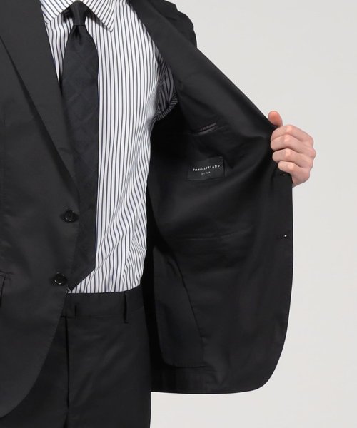 コットンポリウレタンハイカウント シングルブレステッド2Bジャケット 