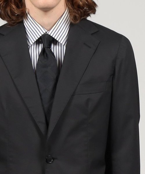 コットンポリウレタンハイカウント シングルブレステッド2Bジャケット 