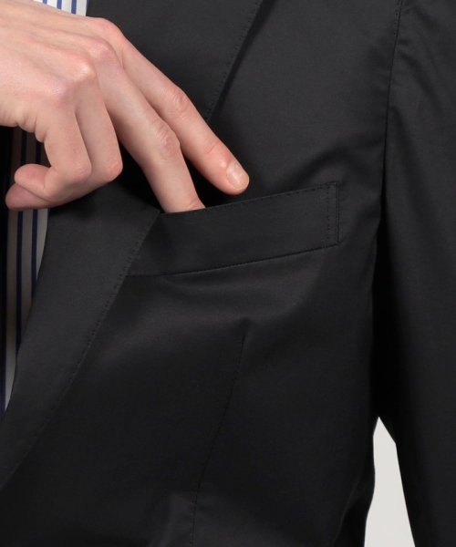 コットンポリウレタンハイカウント シングルブレステッド2Bジャケット 