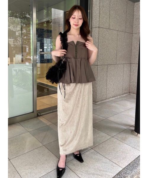 コンビペプラムベアトップス(506047895)|阪急百貨店公式通販 コンビペプラムベアトップス(506047895)|阪急百貨店公式通販