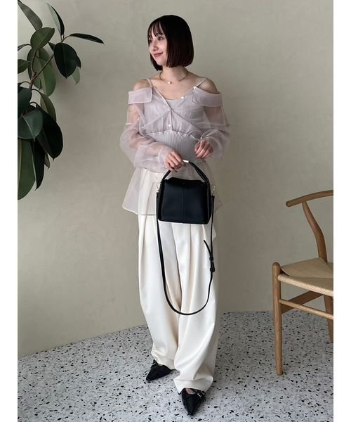 アシメストラップスリングミュール 予めご了承ください